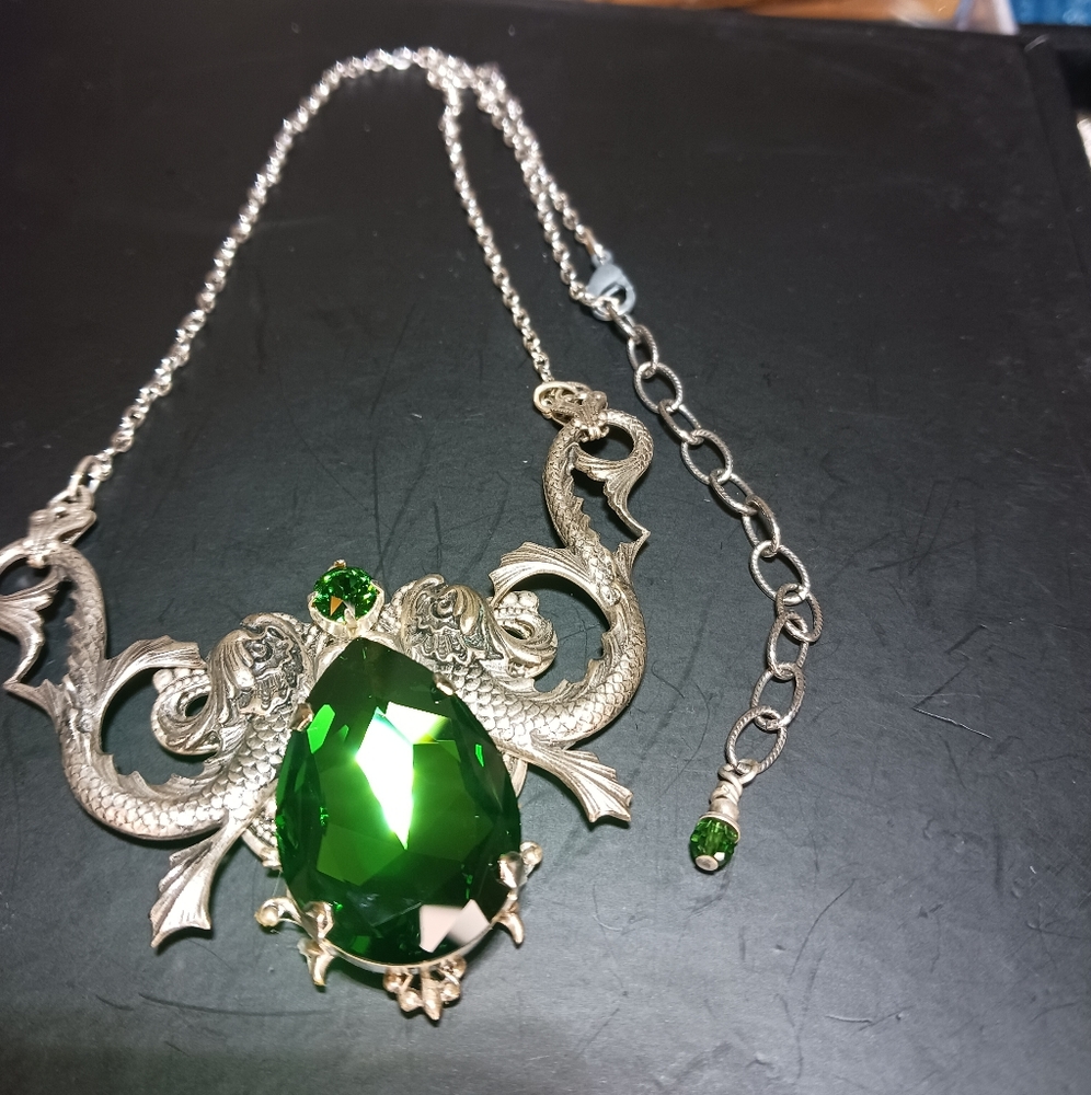 Enchanted Darkling Dragon Fish Statement Necklace… - image 7